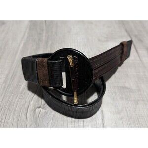 Vintage Hans Koch Ltd Soho New York Brown Black Belt 37"